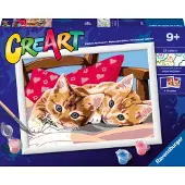 Ravensburger CreArt Two Cuddly Cats - Schilderen op nummer voor kinderen