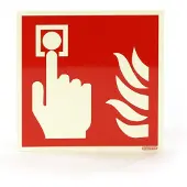 Allesveilig.nl Brandmelder pictogram fotoluminescerend & zelfklevend
