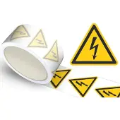Allesveilig.nl Waarschuwingssticker elektrische spanning, op rol