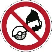 Allesveilig.nl Verboden met de hand te slijpen pictogram