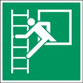 Allesveilig.nl Noodvenster met vluchtladder pictogram
