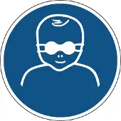 Allesveilig.nl Oogbescherming voor kinderen verplicht gebodspictogram