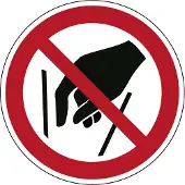 Allesveilig.nl Verboden in vergaarbak te grijpen pictogram