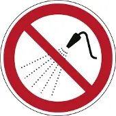 Allesveilig.nl Niet besproeien met water pictogram