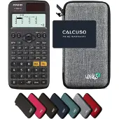 Casio fx-85GT X incl. WYNGS Beschermhoes Lichtgrijs - Wetenschappelijke Rekenmachine - Basis Pakket