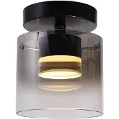 Highlight Salerno LED Plafondlamp | 9W 2700K 810lm | Dimbaar | Zwart/Rookglas