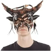 MOM Steampunk Masker Met Hoorns
