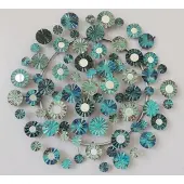 Karo-art Frame 3D art - Blauwe Bloemen 72X69cm