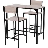 HOMCOM HOMdotCOM Bartafel met 2 barkrukken