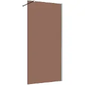 Guido Gusto Inloopdouche 70x200 8mm Nano glas RVS serie Silvio bronsglas