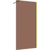 Guido Gusto Inloopdouche 70x200 8mm Nano glas mat goud serie Silvio bronsglas