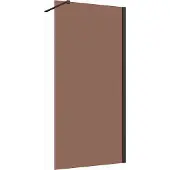 Guido Gusto Inloopdouche 80x200 8mm Nano glas mat zwart serie Silvio bronsglas