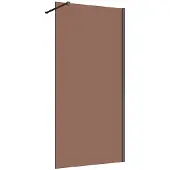 Guido Gusto Inloopdouche 100x200 8mm Nano glas gun metal serie Silvio bronsglas