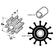 Finnord Yamaha 2t 20/25hp Impeller Zilver 13.97 x 51.2 x 19 mm