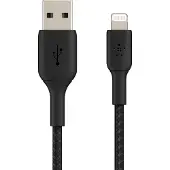 Belkin Braided USB-A-naar-Lightning 3 Meter Zwart