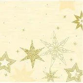 Duni Servet Kerst Dunisoft 40x40 Star Stories Crème 60 stuks