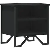 vidaXL Nachtkastje 40x30x40 cm spaanplaat zwart