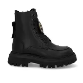Nubikk Fae Bobbi Jr leren veterboots zwart Meisjes Leer Effen - maat 28