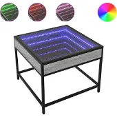 vidaXL Salontafel met Infinity LED 50x50x41 cm sonoma eikenkleurig