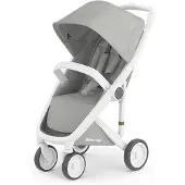 Greentom Classic Buggy Kinderwagen - Lichtgewicht Reisbuggy, Inklapbaar, Duurzaam (Gerecycled) - Wit Grijs