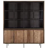 DTP Home Metropole vitrinekast teakhout 180x40x210cm