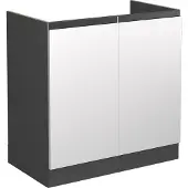 Vicco R-Line Wastafelkast – 80 cm J-vorm, zonder werkblad Wit