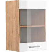 Vicco R-Line Glazen keukenkast – 40 cm Wit Hoogglans