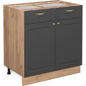 Vicco Fame-Line Keukenonderkast – 80 cm zonder werkblad Antraciet-goud