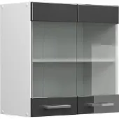 Vicco R-Line Glazen keukenkast – 60 cm Antraciet Hoogglans