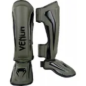 Venum Elite Kickboks Scheenbeschermers Khaki Zwart - XL