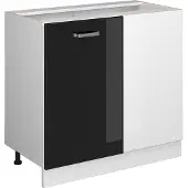 Vicco R-Line Hoekkast – 86 cm zonder werkblad Zwart hoogglans