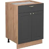 Vicco Fame-Line Keukenonderkast – 60 cm met lade, zonder werkblad Antraciet-goud