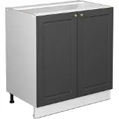 Vicco Keukenonderkast Fame-Line, Anthrazit-Gold landelijk/Wit, 80 cm zonder werkblad