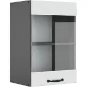Vicco R-Line Glazen keukenkast – 40 cm Wit Landhuis
