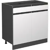 Vicco R-Line Keukenonderkast – 80 cm J-vorm, zonder werkblad Wit