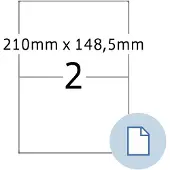 Herma Veletiketten 58102, permanent klevend, bijzonder sterk klevend, weerbestendig, bedrukbaar, B 210 x H 148,5 mm, PE-folie, wit, 500 stuks/250 vel