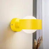 Argon Wandlamp Mado, dimbaar, geel / oranje, Woon-/ Eetkamer, metaal, Modern, wandlamp