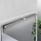 MCJ Wandlamp Triga, chroom / zilver, Badkamer, Aluminium, Modern, Wandlamp