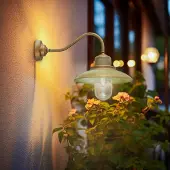 MORETTI Wandlamp buiten Patio, brons / oud-messing, Messing, Maritiem