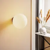 Aldex Wandlamp Dione, dimbaar, wit / opaal, Woon-/ Eetkamer, Glas, Modern, wandlamp