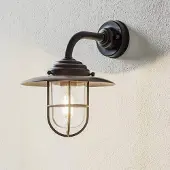MORETTI Luce Wandlamp buiten Chalet, dimbaar, brons / oud-messing, Messing, Landelijk