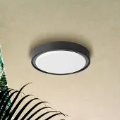 VIOKEF LED buiten plafondlamp Anabella, donkergrijs Anabella, alu / grijs / zink, Kunststof, Modern, LED plafondlamp