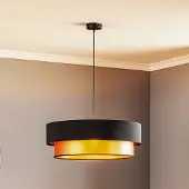 Maco Design Hanglamp Dorina , dimbaar, zwart, Woon-/ Eetkamer, Kunststof, Modern, Hanglamp