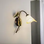 ONLI Wandlamp Miranda, dimbaar, brons / oud-messing, Woon-/ Eetkamer, metaal, Florentijns, Wandlamp