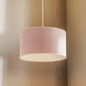 Duolla Hanglamp Pastell Roller, dimbaar, paars / roze / rose, Woon-/ Eetkamer, Textiel / Stof / Zijde, Jong wonen, Hanglamp