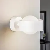 Argon Wandlamp Mado, dimbaar, wit / opaal, Woon-/ Eetkamer, metaal, Modern, wandlamp