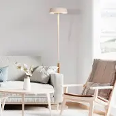 Mantra-Iluminacion LED-vloerlamp Noa II, dimbaar, wit / opaal, Woon-/ Eetkamer, metaal, Modern, LED vloerlamp