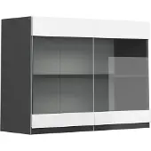 Vicco R-Line Glazen keukenkast – 80 cm J-vorm Wit