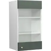 Vicco Fame-Line Glazen keukenkast – 40 cm Groen-Goud Landhuis