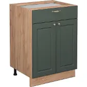 Vicco Fame-Line Keukenonderkast – 60 cm met lade, zonder werkblad Groen-Goud Landhuis